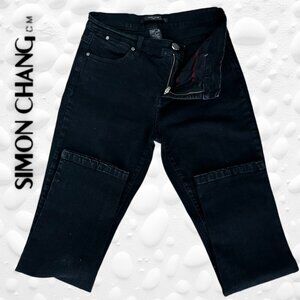 SIMON CHANG BLACK DENIM JEANS - SIZE 8